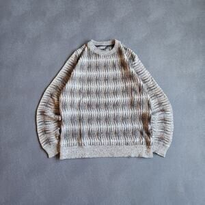 Vintage Y2K Croft & Barrow Abstract Plaid Acrylic Knit Sweater Large